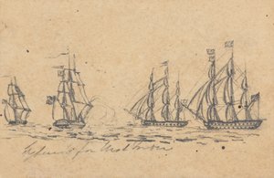 Przeznaczenie (?) dla Indii Zachodnich: cztery pancerniki autorstwa Joseph Cartwright