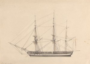 Widok z boku pojedynczej barki autorstwa Joseph Cartwright