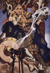 Królowa Maev, frontispis z „Mity i legendy rasy celtyckiej” T.W. Rolleston