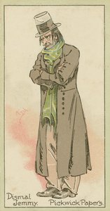 Dismal Jemmy, Pickwick Papers (kolorowa litografia) autorstwa Joseph Clayton (1856-1937) (after) Clarke