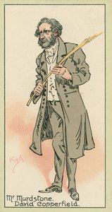 Pan Murdstone, David Copperfield (kolorowa litografia) autorstwa Joseph Clayton (1856-1937) (after) Clarke