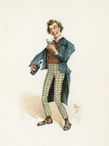Bob Sawyer, ilustracja z „Szkiców postaci Charlesa Dickensa”, ok. 1890 r. autorstwa Joseph Clayton Clarke