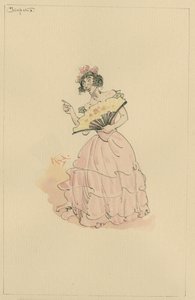 Kleopatra, czyli Honorowa Pani Skewton, ok. 1920 (pióro i atrament z toaletą na papierze) autorstwa Joseph Clayton Clarke