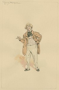 Harold Skimpole, ok. 1920 (pióro i atrament z toaletą na papierze) autorstwa Joseph Clayton Clarke