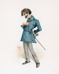 Montague Tigg, ilustracja z „Szkiców postaci Karola Dickensa”, ok. 1890 r. autorstwa Joseph Clayton Clarke