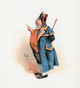 Mr. Bumble, ilustracja z „Character Sketches from Charles Dickens”, ok. 1890 (kolor lito) autorstwa Joseph Clayton Clarke