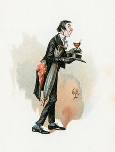 Pan Stiggins, ilustracja z "Character Sketches from Charles Dickens", ok. 1890 r. autorstwa Joseph Clayton Clarke