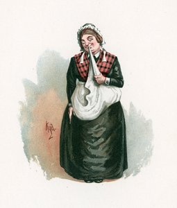 Pani Bardell, ilustracja z „Szkiców postaci Charlesa Dickensa”, ok. 1890 r. autorstwa Joseph Clayton Clarke