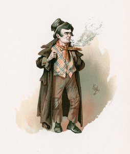 Artful Dodger, ilustracja z „Character Sketches from Charles Dickens”, c.1890 autorstwa Joseph Clayton Clarke