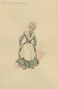 Gospodyni dworu, ok. 1920 (pióro i tusz z wc na papierze) autorstwa Joseph Clayton Clarke