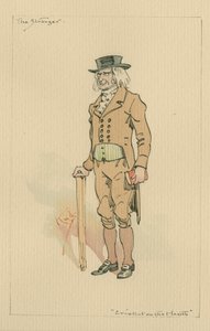 Nieznajomy, czyli Edward Plummer - Świerszcz na palenisku, ok. 1920 (pióro i atrament z toaletą na papierze) autorstwa Joseph Clayton Clarke