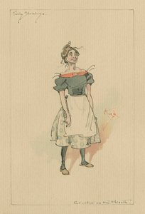 Tilly Slowboy - The Cricket on the Hearth, ok. 1920 (pióro i atrament z toaletą na papierze) autorstwa Joseph Clayton Clarke