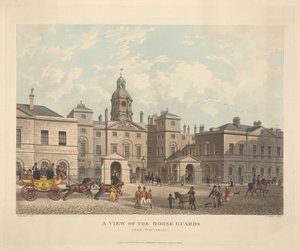 Widok gwardii konnej z Whitehall autorstwa Joseph Constantine Stadler