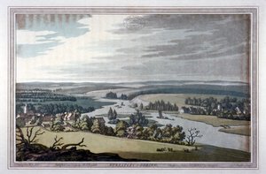 Widok Streatley i Goring w Berkshire i Oxfordshire, 1793 autorstwa Joseph Constantine Stadler