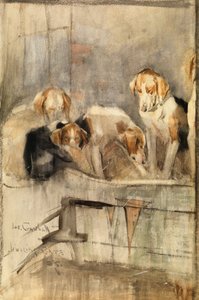 Foxhoundy – Brzęcząca Brama autorstwa Joseph Crawhall