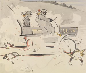 Wieprz drogowy (pranie na papierze) autorstwa Joseph Crawhall