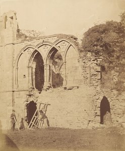 Opactwo Easby. Refektarz, lata 50. XIX wieku. autorstwa Joseph Cundall