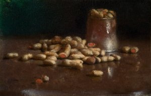 Martwa natura z orzeszkami ziemnymi 1890 (olej na płótnie) autorstwa Joseph Decker