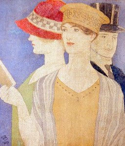 Odwiedzający wystawę autorstwa Joseph Edward Southall