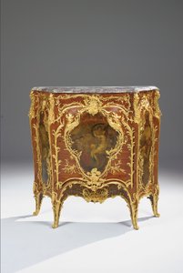 Kredens, ok. 1900 (oprawa ormolu kingwood i wenis martin) autorstwa Joseph Emmanuel Zwiener