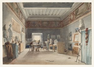 Studio w willi Medici w Rzymie autorstwa Joseph Eugène Lacroix