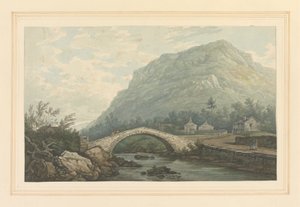Widok na most i wioskę Rydal autorstwa Joseph Farington