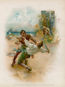 Ilustracja do Robinsona Crusoe autorstwa Joseph Finnemore