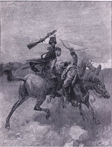 Zrzuca jednego z nich z konia (lito) autorstwa Joseph Finnemore