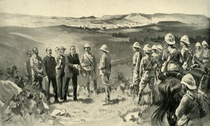 „Oficjalna kapitulacja Bloemfontein”, 1900. autorstwa Joseph Finnemore