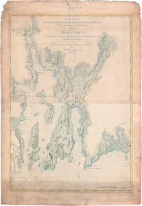 Mapa portu w Rhode Island i zatoce Narragansett
