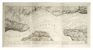 Plan Quebecu i okolic z jego obroną, ok. 1781 r. (kolorowa rycina) autorstwa Joseph Frederick Wallet DesBarres