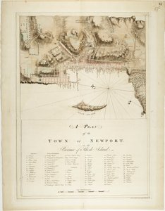 Plan miasta Newport w prowincji Rhode Island