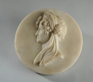 Medalionowy portret pani Elżbiety Gott autorstwa Joseph Gott