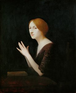 Marguerite Moreno (obraz na drewnie) autorstwa Joseph Granie