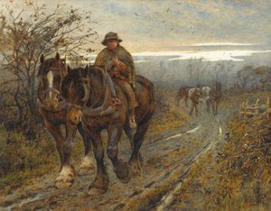 Zmęczone zwierzęta powracające z pługa, 1894 (wc na papierze)