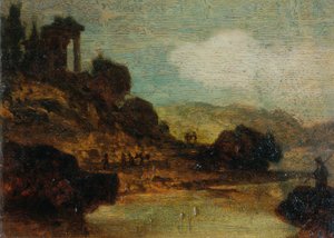 Krajobraz z ruinami autorstwa Joseph Hasslwander