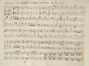 Uwertura z partytury "Wiosna", z oratorium "Pory roku", wykonane po raz pierwszy w kwietniu 1801 roku autorstwa Joseph Haydn
