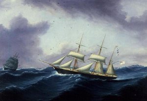 „Louisa Bragington” w swojej dziewiczej podróży z Liverpoolu do Ameryki Południowej