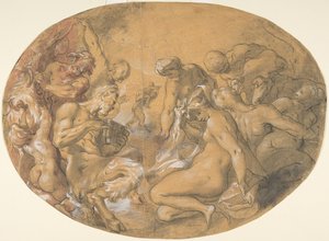 Satyry i nimfy, ca. 1599.