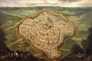 Mapa miasta Udine, połowa XVII wieku, połowa XVII wieku..