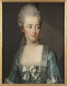 Portret arcyksiężnej Marii Antoniny Austrii (1755-1793), królowej Francuzów, autorstwa Hickela, Josefa (1736-1807). Olej na płótnie. Wymiar : 65x50 cm. Muzeum Narodowe w Sztokholmie