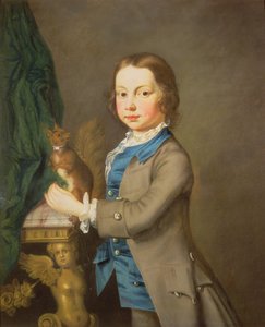 Portret chłopca z wiewiórką, XVIII w.