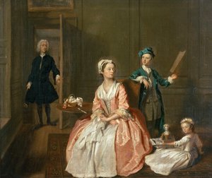 Kawałek do konwersacji, prawdopodobnie z rodziny artysty, ok. 1732-5
