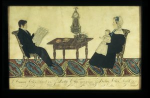 Państwo Daniel Otis z dzieckiem autorstwa Joseph Hilliard Davis