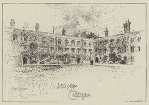 Jezus College, Cambridge autorstwa Joseph Holland Tringham