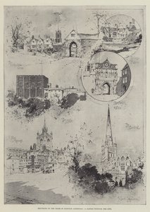Ponowne otwarcie chóru katedry w Norwich, wędrówka po mieście autorstwa Joseph Holland Tringham
