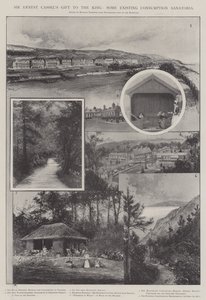 Dar Sir Ernesta Cassela dla króla, niektóre istniejące sanatoria konsumpcyjne autorstwa Joseph Holland Tringham