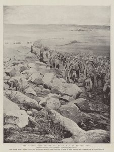 Gordon Highlanders w drodze do Elandslaagte autorstwa Joseph Holland Tringham