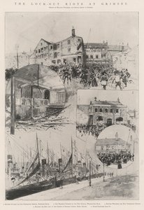 Zamieszki na straży w Grimsby autorstwa Joseph Holland Tringham
