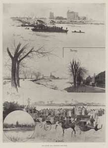 Wyścig łodzi w Oxfordzie i Cambridge autorstwa Joseph Holland Tringham